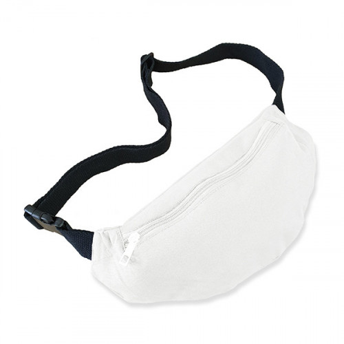 White Canvas 8oz Bum Bag Money Pouch