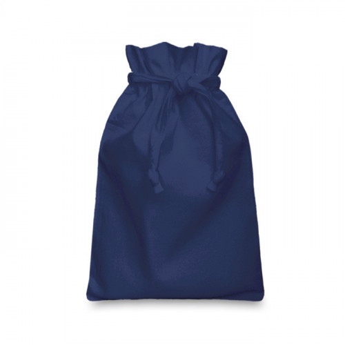 Navy cotton Double Drawstring Bag 20x28cm