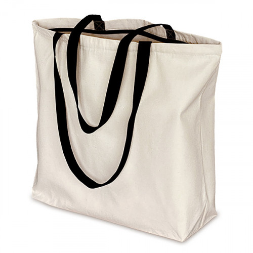 Cotton tote outlet bag with zip