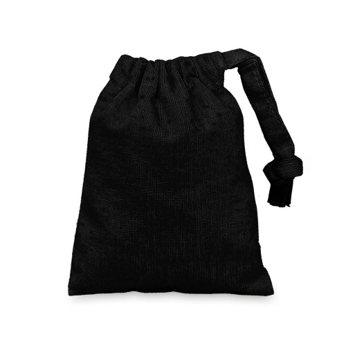 black cotton drawstring bag