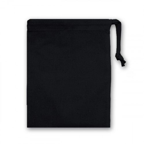 Extra small black cotton Drawstring Bag The Clever Baggers