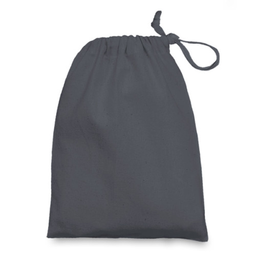 Slate Grey cotton Drawstring Bag 15x20cm