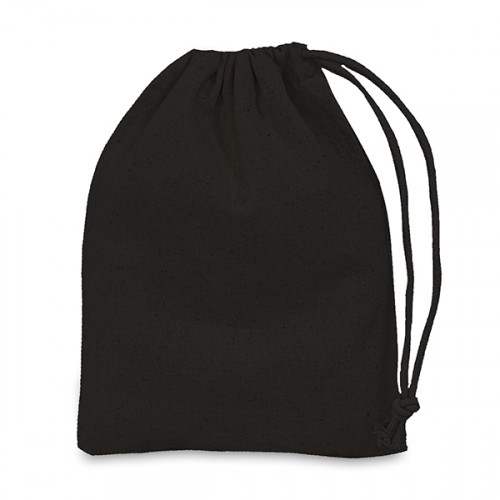 Black Value Cotton Drawstring Bag 15x20cm Drawstring Gift Bag