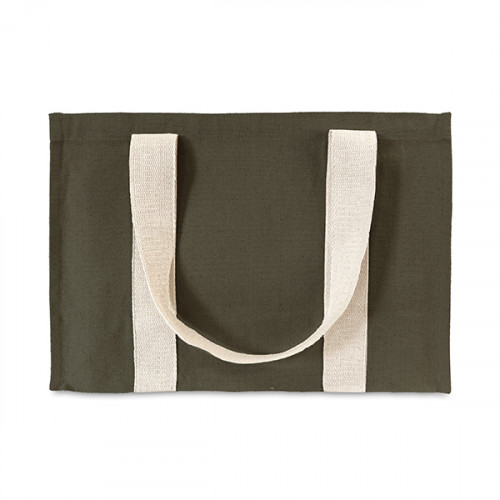 Khaki Canvas Tote Bag 37x26x15cm. Front view