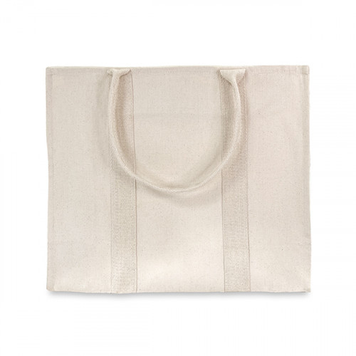 Natural Canvas Tote Bag 42x34x15cm. Front view