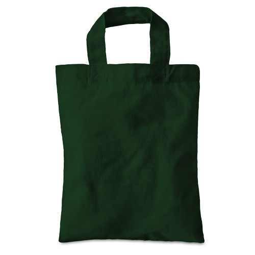 Dark Green cotton Goody Bag 19x26cm Flat