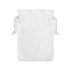 White Cotton Double Drawstring Gift Bag 20x28cm