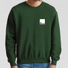 Large Bottle Green Unisex Polycotton Sweatshirt Printed with Your Design