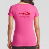 Large Hot Pink Ladies Cotton T-Shirt Printed with Your Design