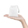 White Cotton Drawstring Gift Bag 10x13cm