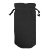 Charcoal Grey Cotton Drawstring Bottle Gift Bag 17x37cm