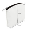 White Canvas 8oz purse/pouch 17x14cm, black zip