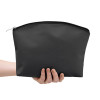 Slate Grey Canvas 8oz purse/pouch 24x20cm, black zip