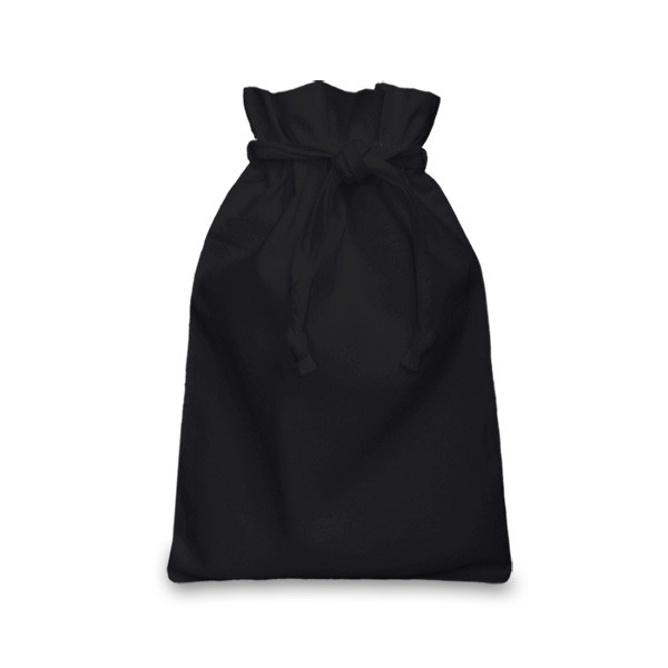 Black Cotton Drawstring Bag 20x28cm | Drawstring Gift Bags | The Clever ...