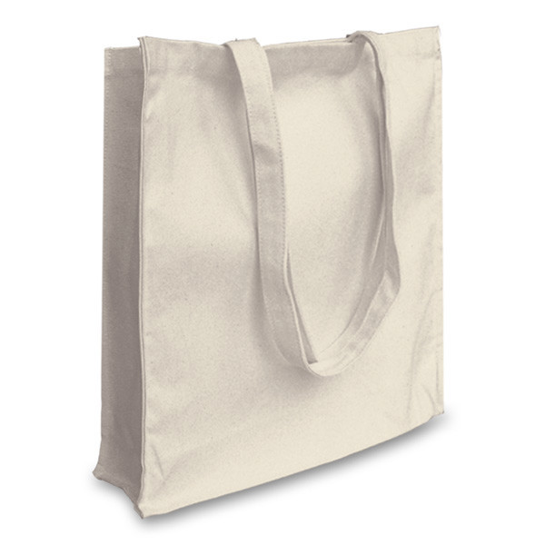 38x43x10cm natural canvas Tote Shopper Bag with long handles