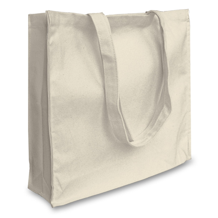 43x38x10cm natural canvas Tote Shopper Bag with long handles